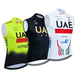 New 2025 UAE Cycling Jersey Vest Fashion Men Women Team Pro Bike Windbreaker Maillot Ropa Ciclismo Riding Bicycl Tshirt Clothing