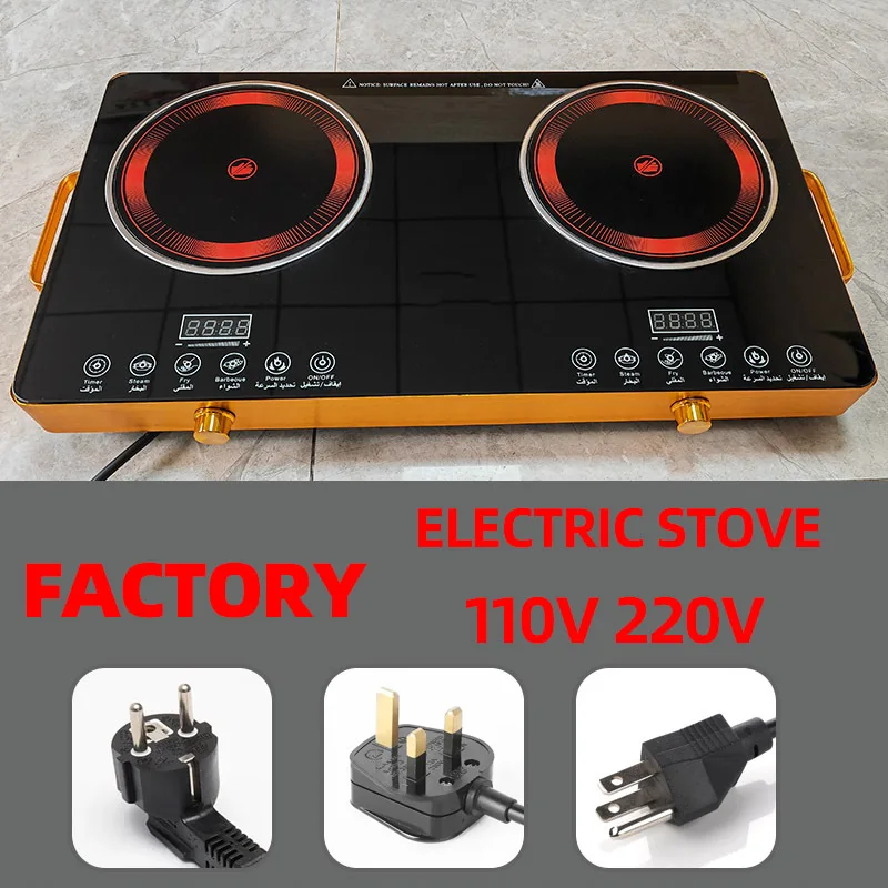 شاشة تعمل باللمس 2200 واط طباخ التعريفي المزدوج بالأشعة تحت الحمراء 2 لوحة طباخ التعريفي الذكي سعر الطباخ التعريفي #2