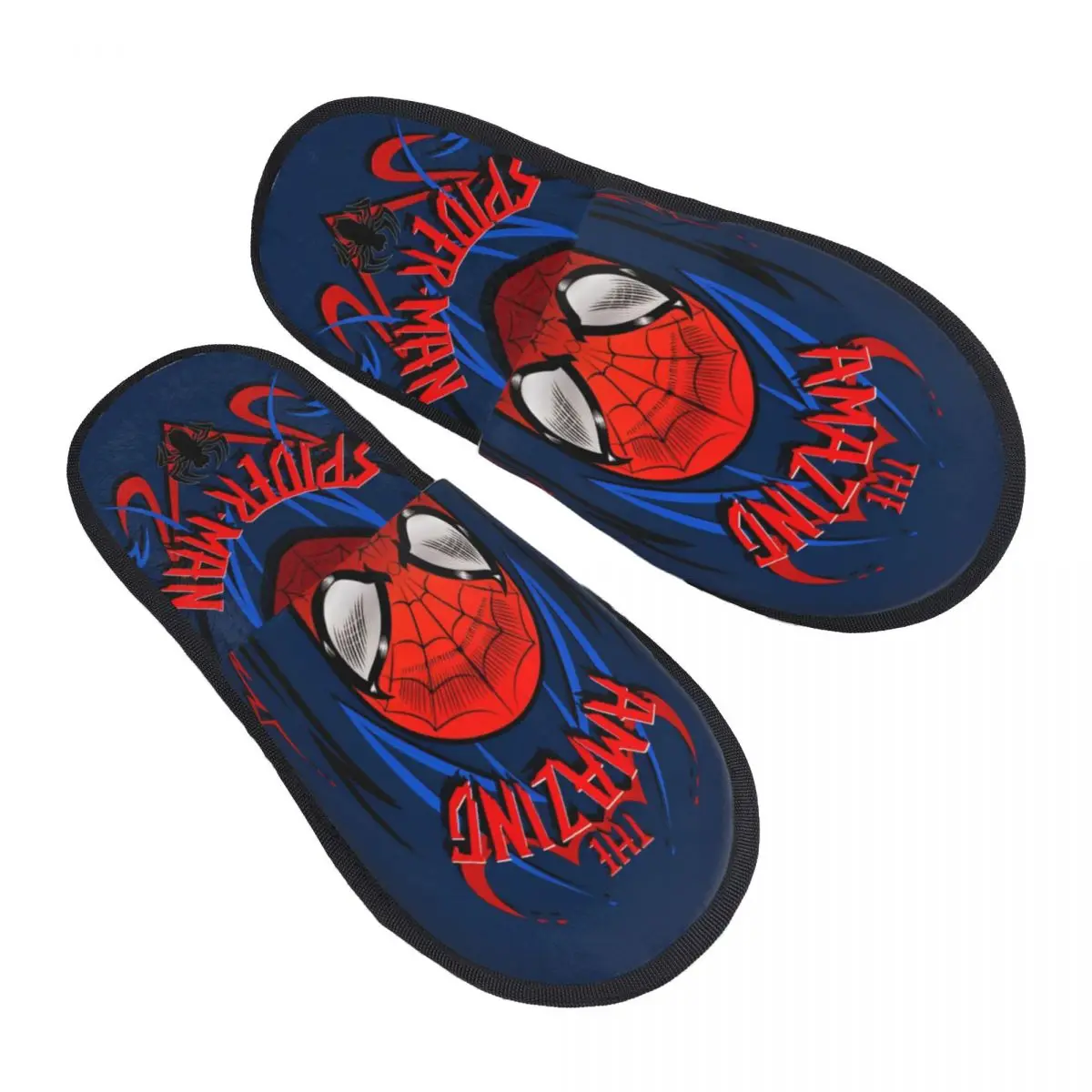 Spider Man The Amazing Furry Slippers Non-slip Soft Memory Foam Slides Indoor