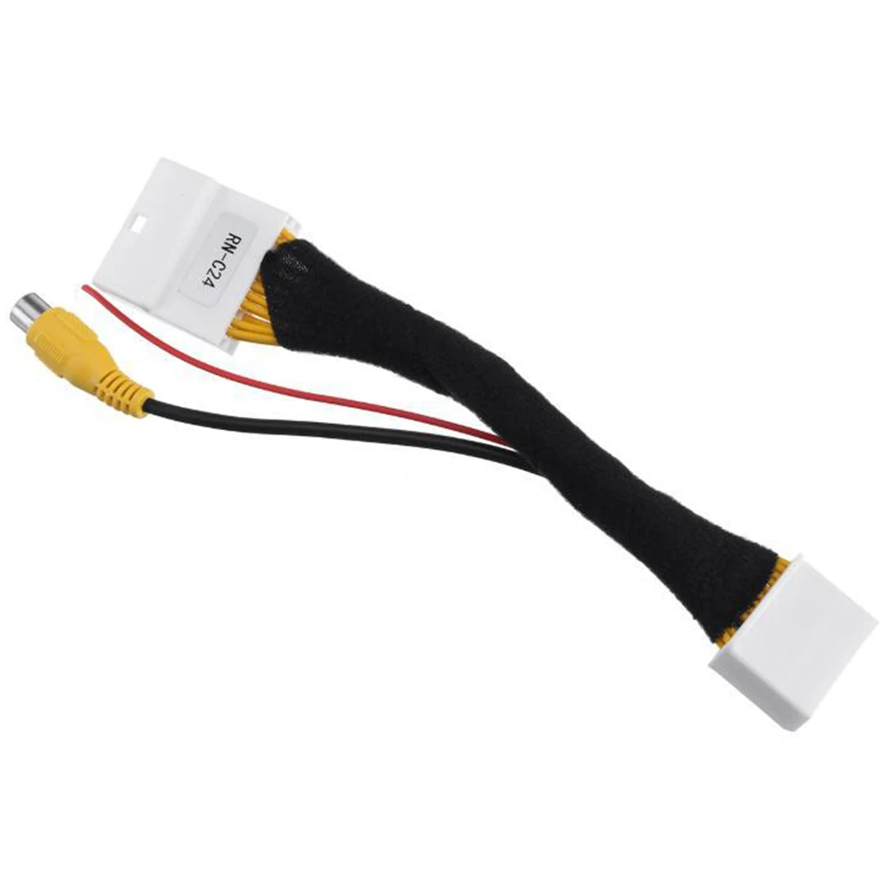 Rear View Camera Adapter Wire White Connector Yellow Wire 12V ABS Accessories C24 Double Head Car Parts Useful