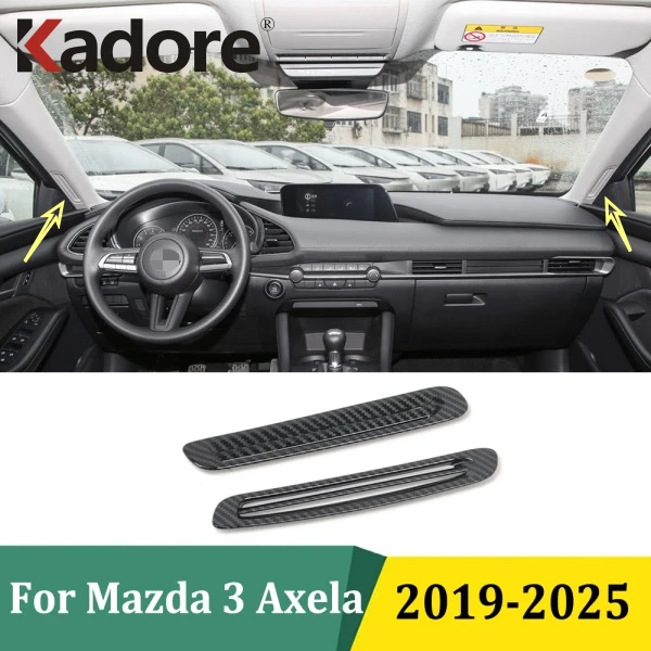 

For Mazda 3 M3 Axela 2019-2023 2024 2025 Carbon Fiber Interior A Pillar Air Conditioning Vent Trim Cover Sticker Car Accessories