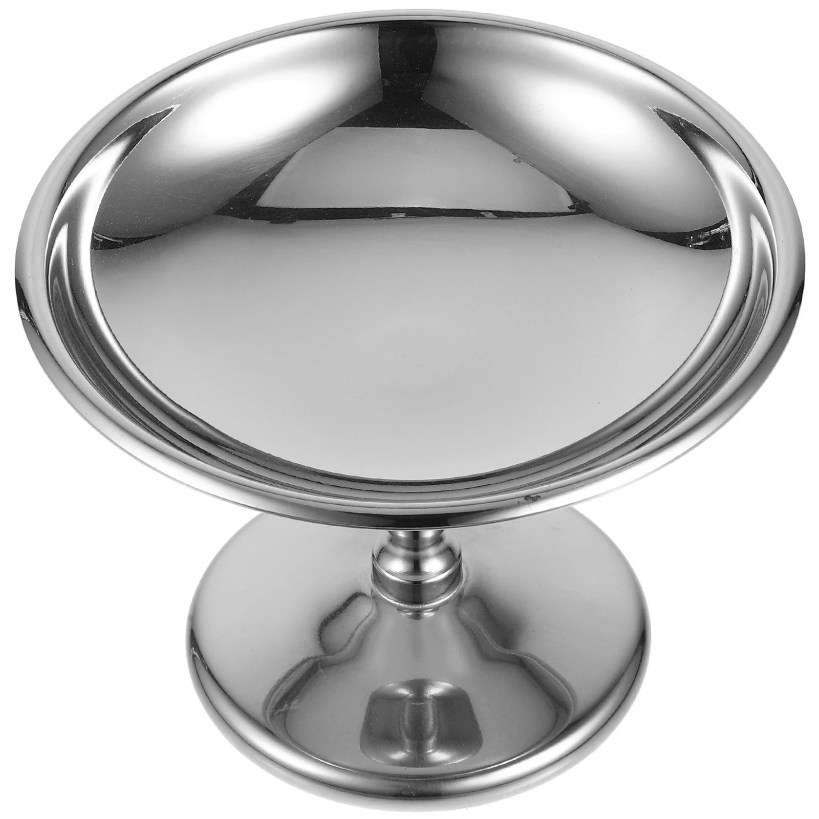 

Stainless Steel Dessert Cup Thick Base Ice Cream Bowl High Footed Small Bowls Metal Container Salad Fruit Pudding