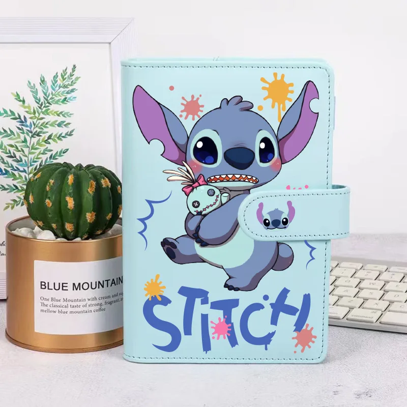 Disney Lilo & Stitch Pu Cartoon Notebook Portable Notepad Cartoon Tablet Supplies School Office Stationery Student Gifts