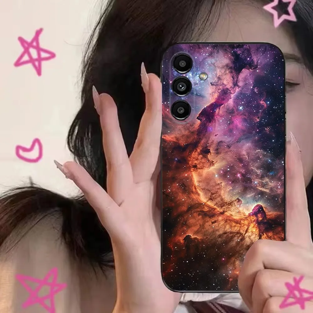 Etui na telefon Space For Galaxy Universe do Samsung S24,S21,S22,S23,S30,Ultra,S20,Plus,Fe,Lite,Note,10,9,5G Black Soft Cover — zdjęcie 5