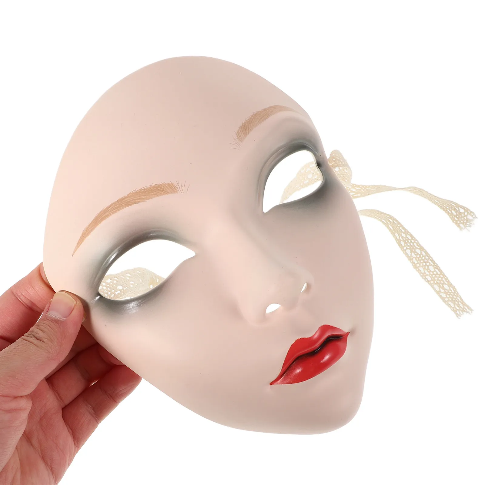 

Full Face Chinese Style Mask Beautiful Traditional Hanfu Cosplay Accessory Masquerade Party Stage Performance Decoration