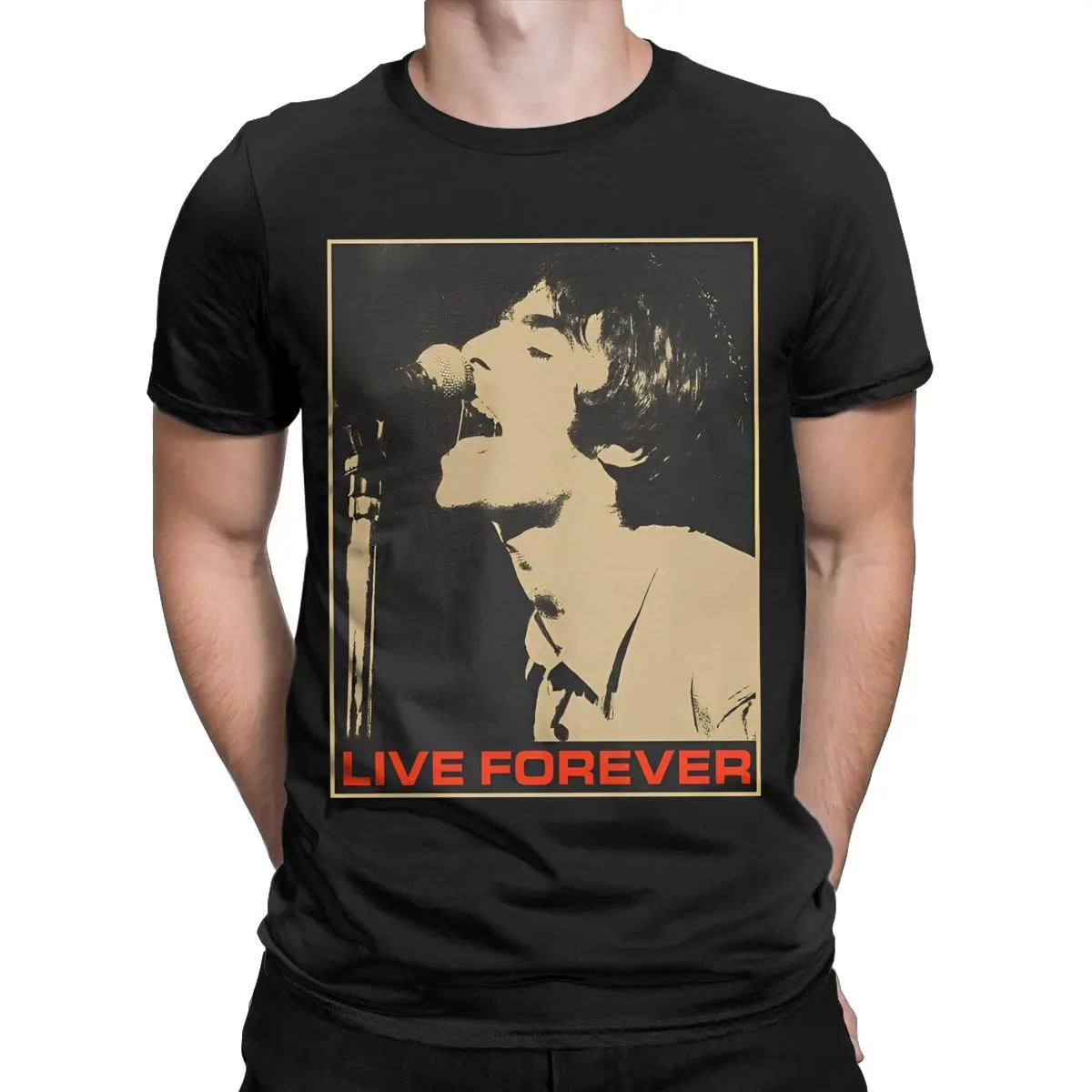 Novelty Live Forever Liam Gallagher T-Shirts Men Women's Pure Cotton Tees Shirt Printing Clothes