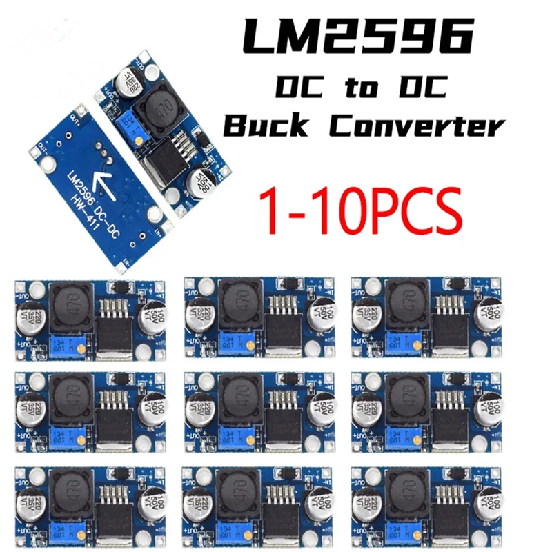 1–10 Stück LM2596 DC-DC-Abwärtswandler, 3,0–40 V auf 1,5–35 V, Abwärtsmodul