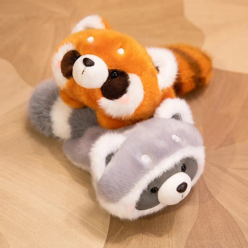 1Pc 11cm Kawaii Raccoon Squirrel Cat Fox Otter Plush Toys Lovely Magnetic Fridge Sticker Animal Dolls Home Decoration Gift