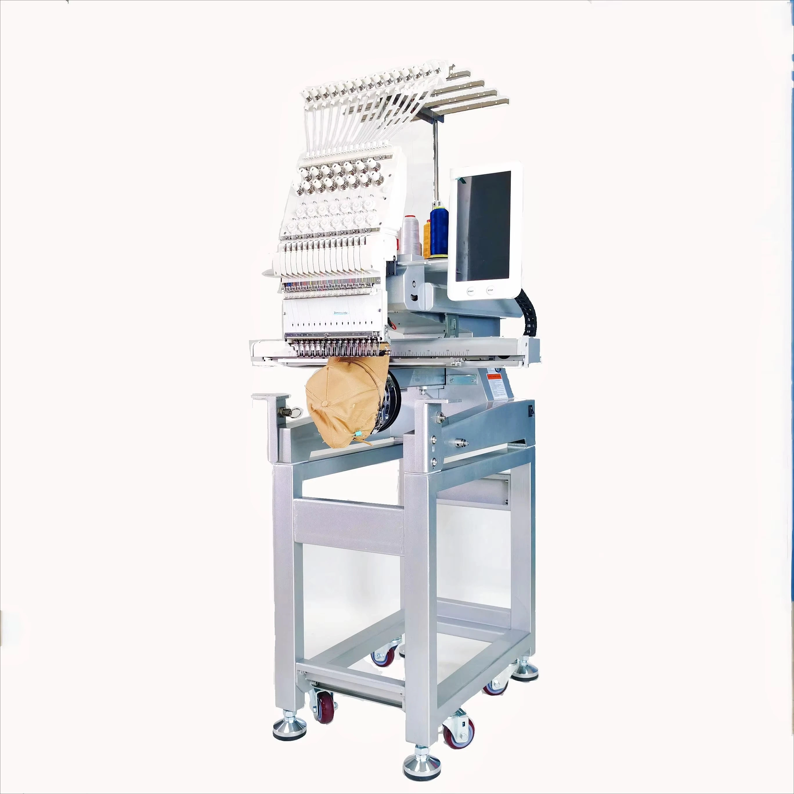 Customized For One Head Computerized Embroidery Machine 1200 RPM Multifunctional New Condition Cap/Tshirt Home Use Pump Core Com