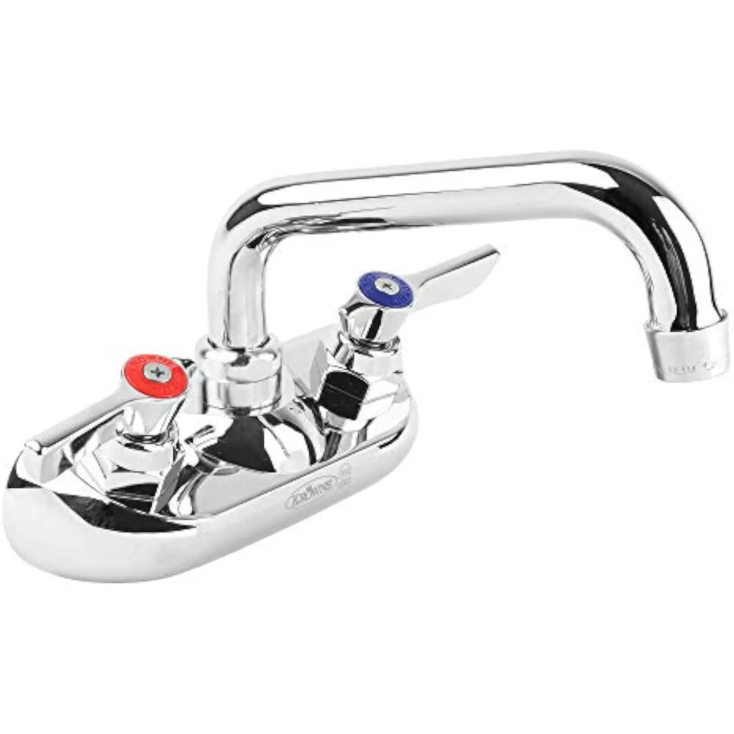 

Silver Series 10-406L Wall Mount Kitchen Faucet with 4” Center Mount 6 Swing Spout and 1/2 Nps Male Inlets for Utility Sink Co