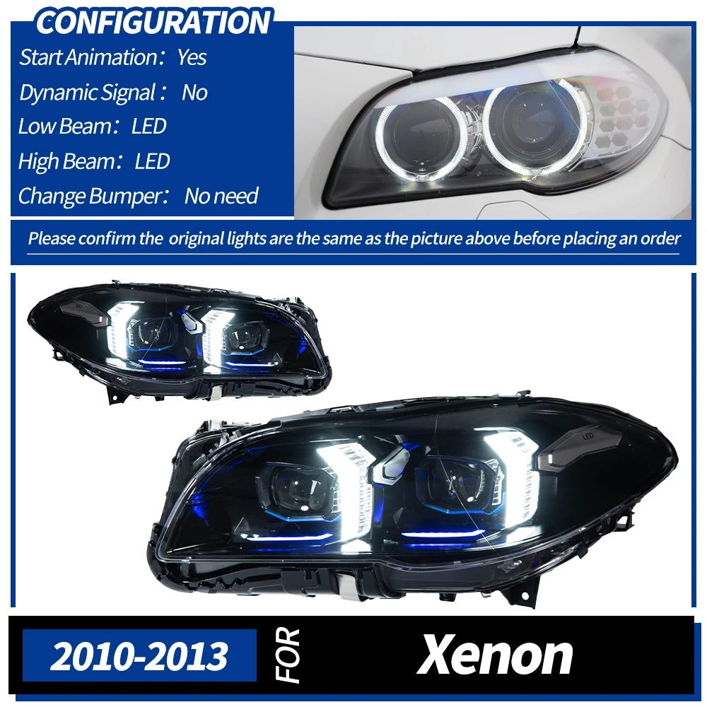 Koplampen Voor Bmw F10 F18 2011-2017 Auto Vara Gonz 12V H7 Led Drl Hella Xenon lens Hella F11 530 M5 Gereedschap Accessoires