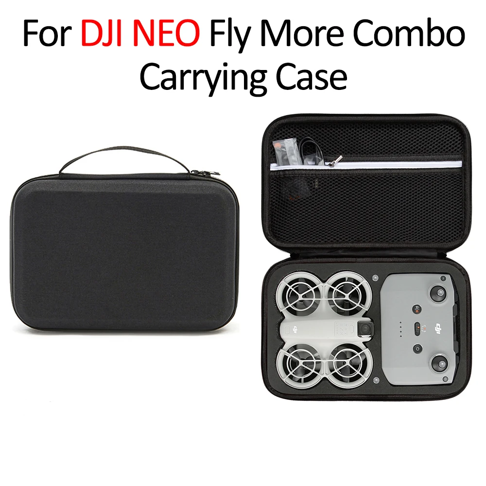 حقيبة حمل صلبة محمولة من مادة EVA حقيبة تخزين واقية غطاء مقاوم للصدمات لملحقات البطارية عن بعد DJI NEO Fly More Combo