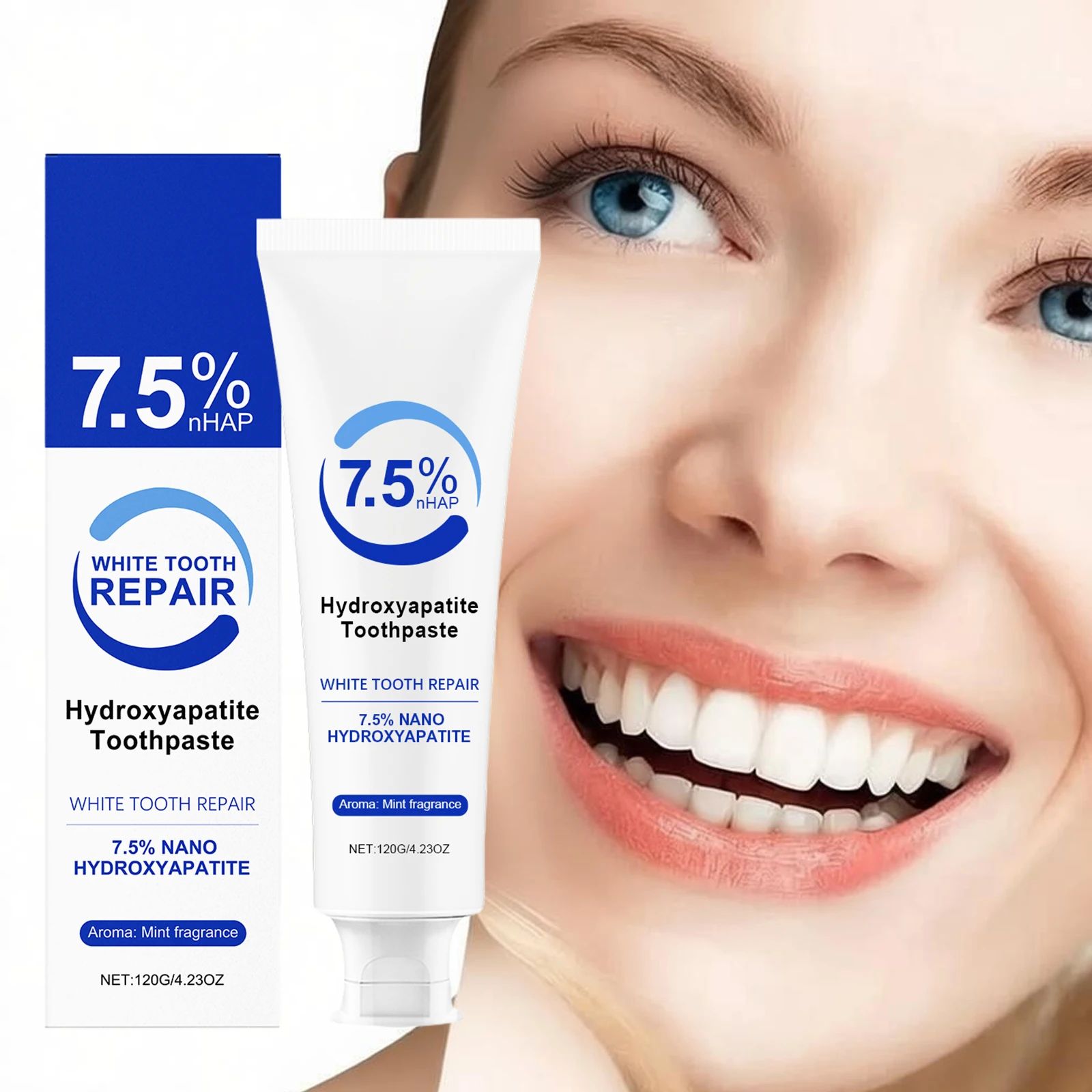 

Hydroxyapatite Toothpaste Fresh Breath Enamel Protection Gentle Mint Tooth Strengthening Intensives Stain Removal Cleaning Care