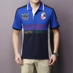 Men's POLO shirt Europe Norway cotton embroidery stitching color classic fashion original design pure cotton high quality