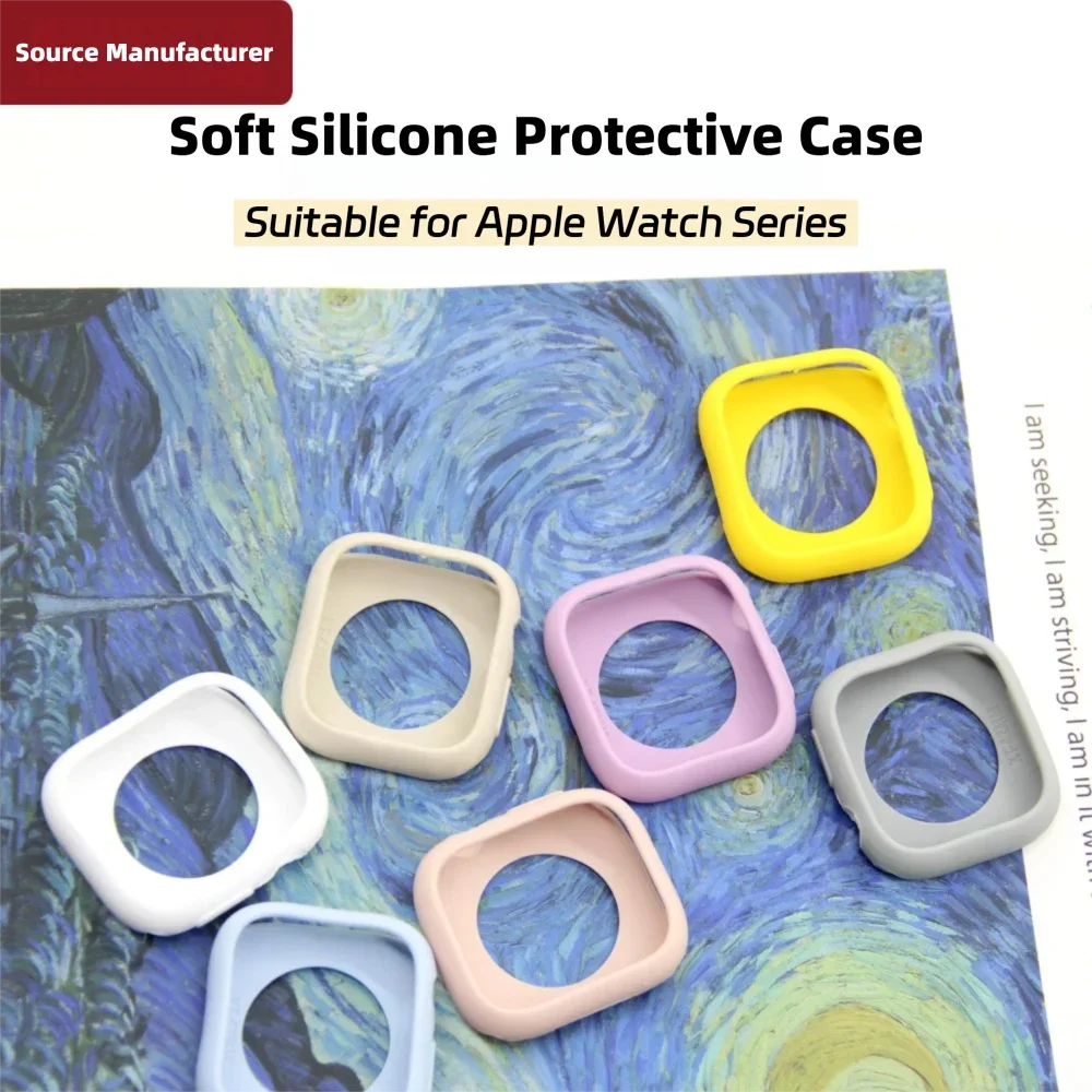 

3PCS Full Protection Case for Apple Watch Series 40mm 41mm 42mm 44mm 45mm 46mm 49mm Flexible Silicone Watch Protector Shell