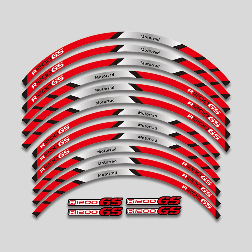 Motorcycle Accessories Wheels Hub Sticker Rim Tire Stripe Decorative Stickers Decals Set For BMW r1200gs R 1200GS 1200 R1200 GS