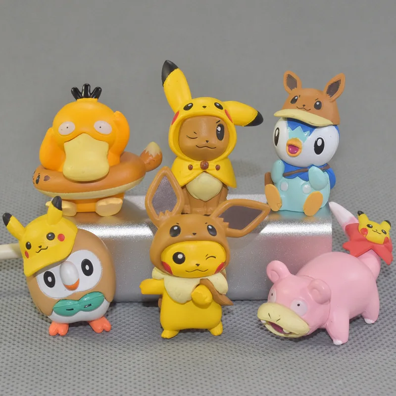 pokemon-anime-action-figure-ornamento-acessorios-modelo-dos-desenhos-animados-estatueta-toy-piplup-boneca-slowpoke-pikachu-psyduck-eevee-conjunto-de-6-pcs