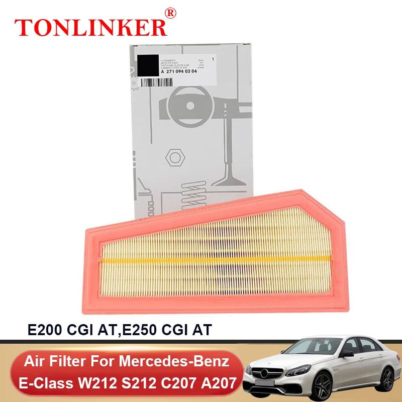 

TONLINKER Engine Air Filter A2710940304 For Mercedes Benz E Class W212 S212 C207 A207 2009-2013 C200 C250 CGI Car Accessories