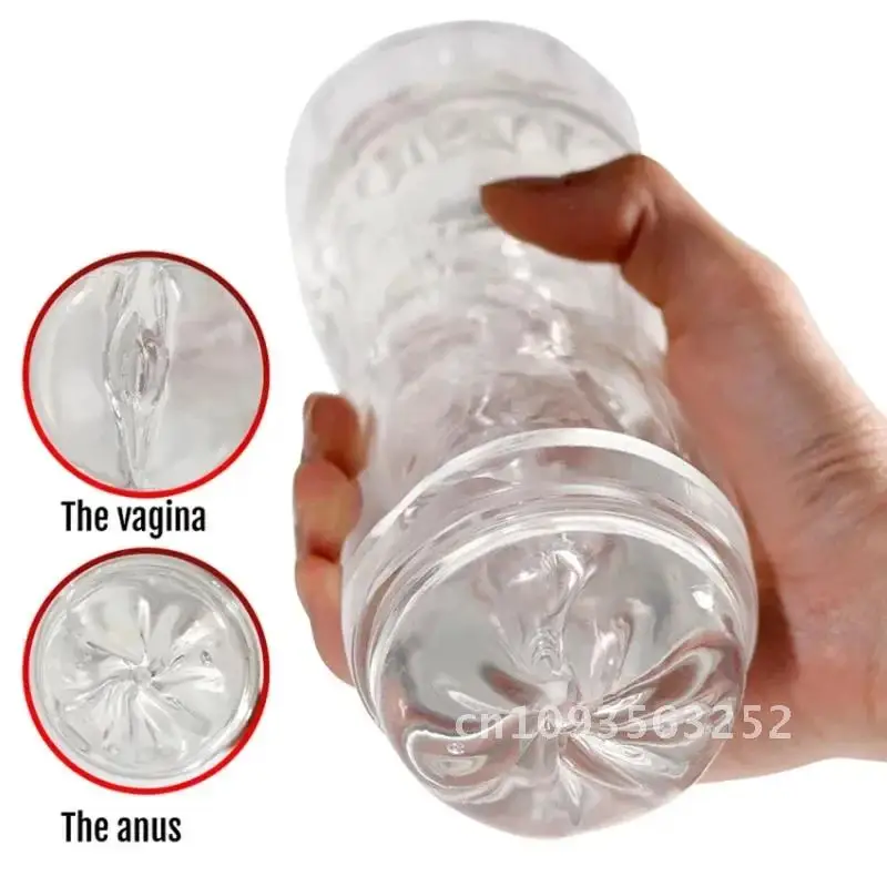 Male Masturbator Cup Soft Pussy Sex Toys Transparent Vagina for Vacuum Pocket Adult Supplies Exercise Adult Men Endurance Cup