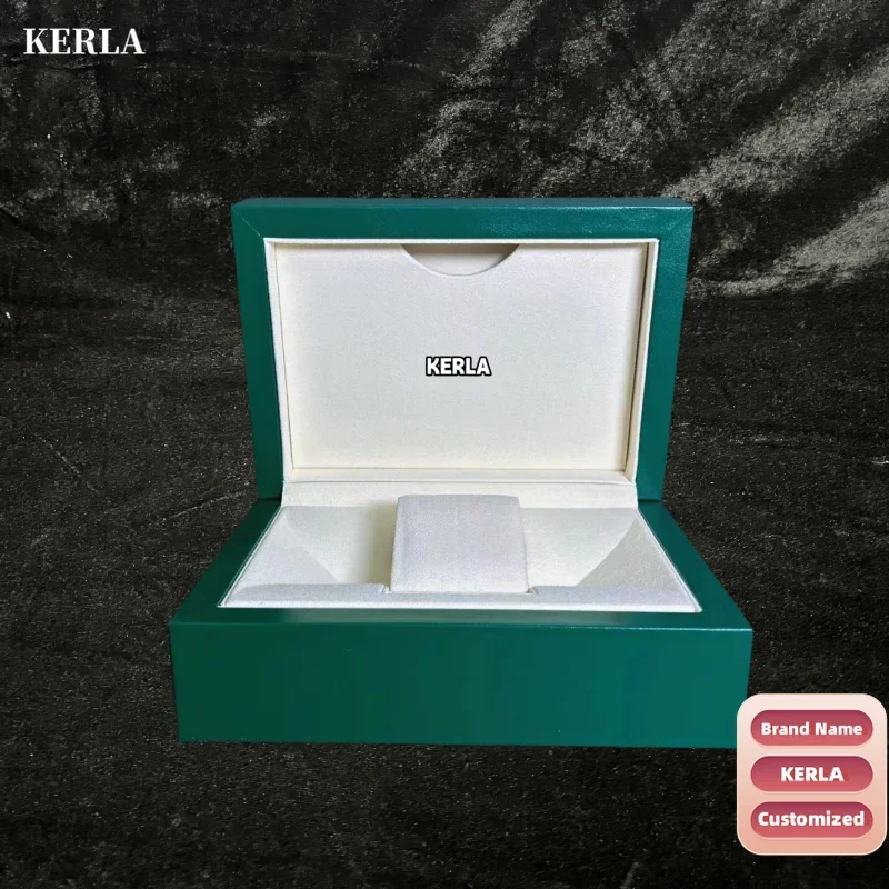 Customized Kerla Velvet Watch Green Protective Watch Leather Jewels Environmental Protection Display Storage Wood Rolxaese Box