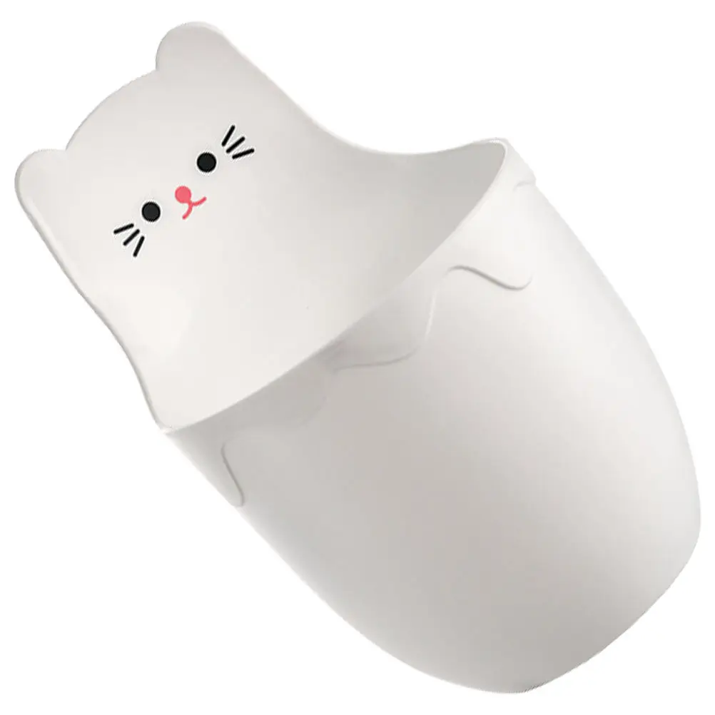 Wall Mounted Storage Cylinder Cartoon Cat Design Premium PP Hanging Sundries Organizer for Desk Side Bathroom Bedroom Office No
