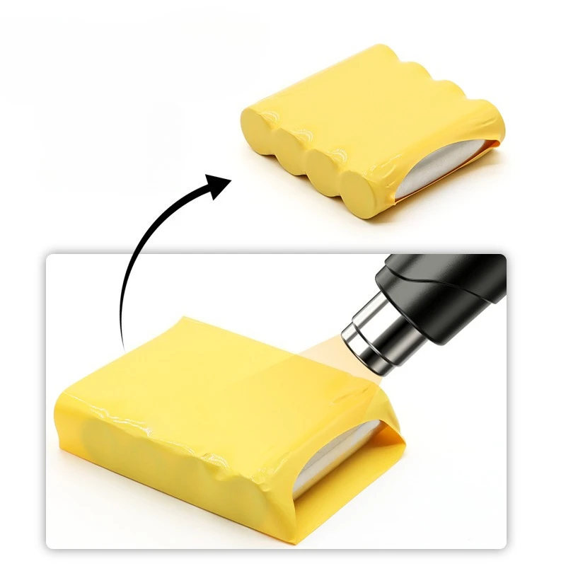 

PVC Heat Shrink Tube 18650 Battery Pack Film 7~200mm Insulated Heat Shrinkable Cable Protector Case For Batteries 2~20M Yellow