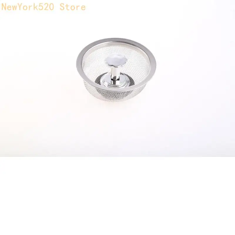 Stainless Steel Sink Strainer Waste Disposer Outfall Filter Hair Water Stopper N84C
