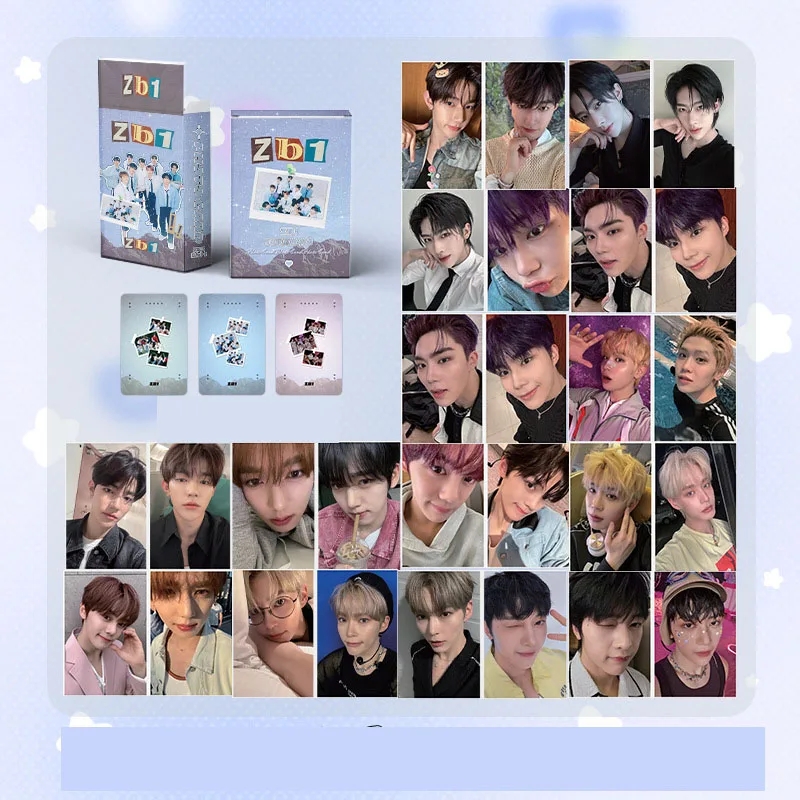 KPOP ZB1 50Pcs/Set Album Photocard Double-Sided Boxed Postcard Ricky Matthew Hanbin Zhanghao Laser Lomo Cards Fans Collect Gift