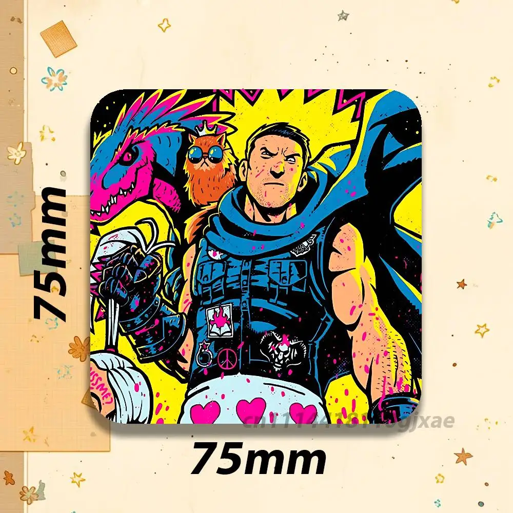 D-Dungeon Crawler Carl Black Square Plastic Fridge Magnet, for Magnetic, No Trace Left, Durable, Smooth and Textured