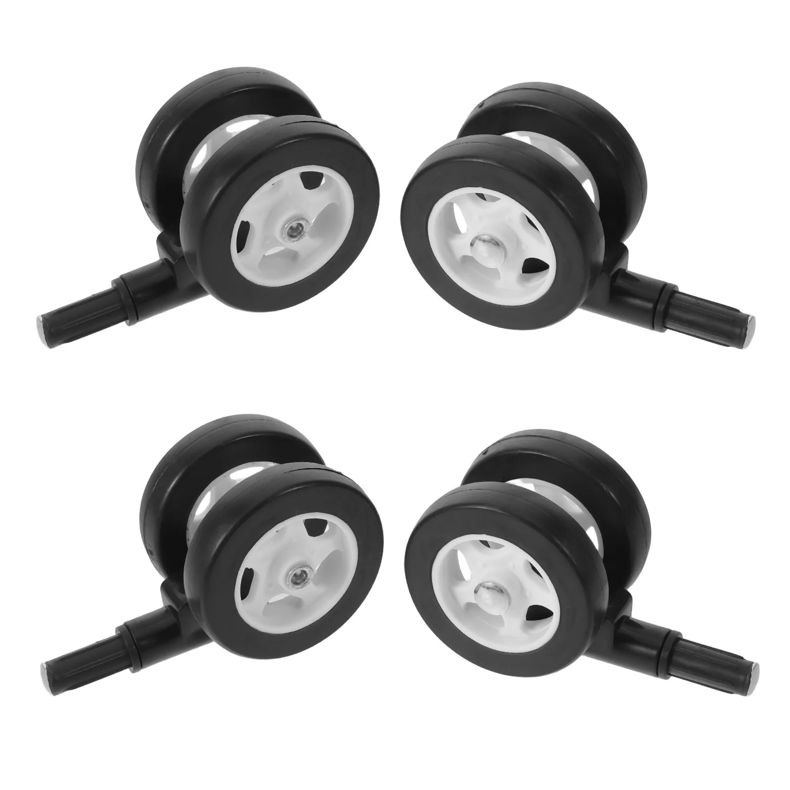 4pcs Baby Walker Replacement Wheels Black Universal Detachable Casters For Toddler Learning Chair Pram Stroller