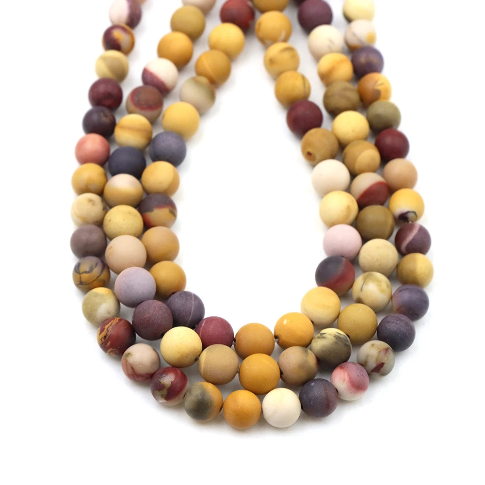 4-10mm Naturstein Matt Polnischen Mookait Matte Onyx Lose Perlen für Schmuck Machen DIY Armband Halskette Spacer perlen Großhandel