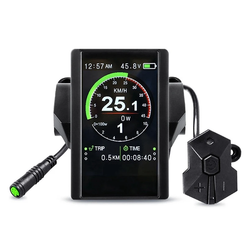 ABJX New Electric Bicycle P850C Full Color LCD Display Speedometer Display For Bafang BBS01B BBS02B BBSHD Mid Drive Motor.