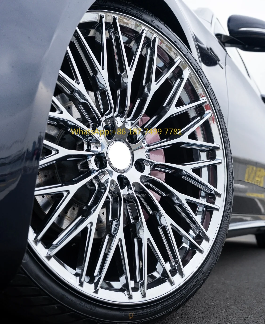 

Monoblock Custom Forged Alloy Wheels Chrome Brushed 5x114.3 5x112 5x120 for. C8. . .