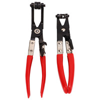 2Pcs Flat Band Hose Clamp Plier 45 Degree Angled Pipe Clip Pliers for Fuel Coolant Pipe Spring Clips