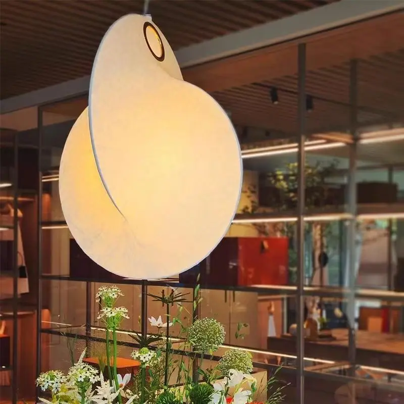 

Italy Designer Wabi Sabi Silk Pendant Lamp Dining Living Room Bar Duplex Villa Loft Staircase LED Chandelier Home Decor Lighting