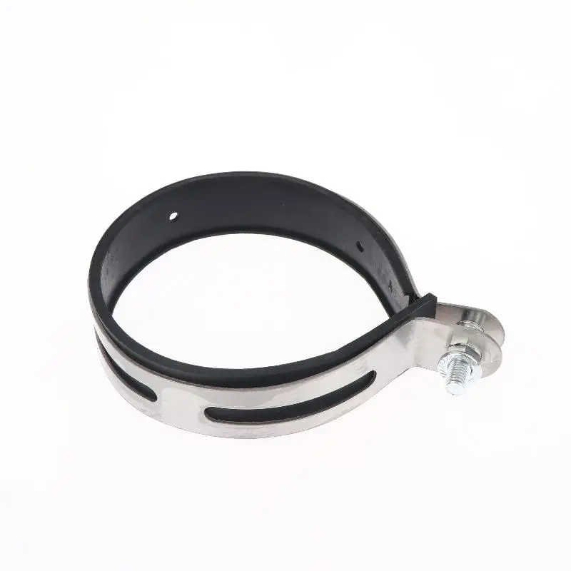 Motorcycle Exhaust Muffler Clamp Premium Stainless Steel Adjustable Support Bracket for Dirt Bike ATV Maintenance