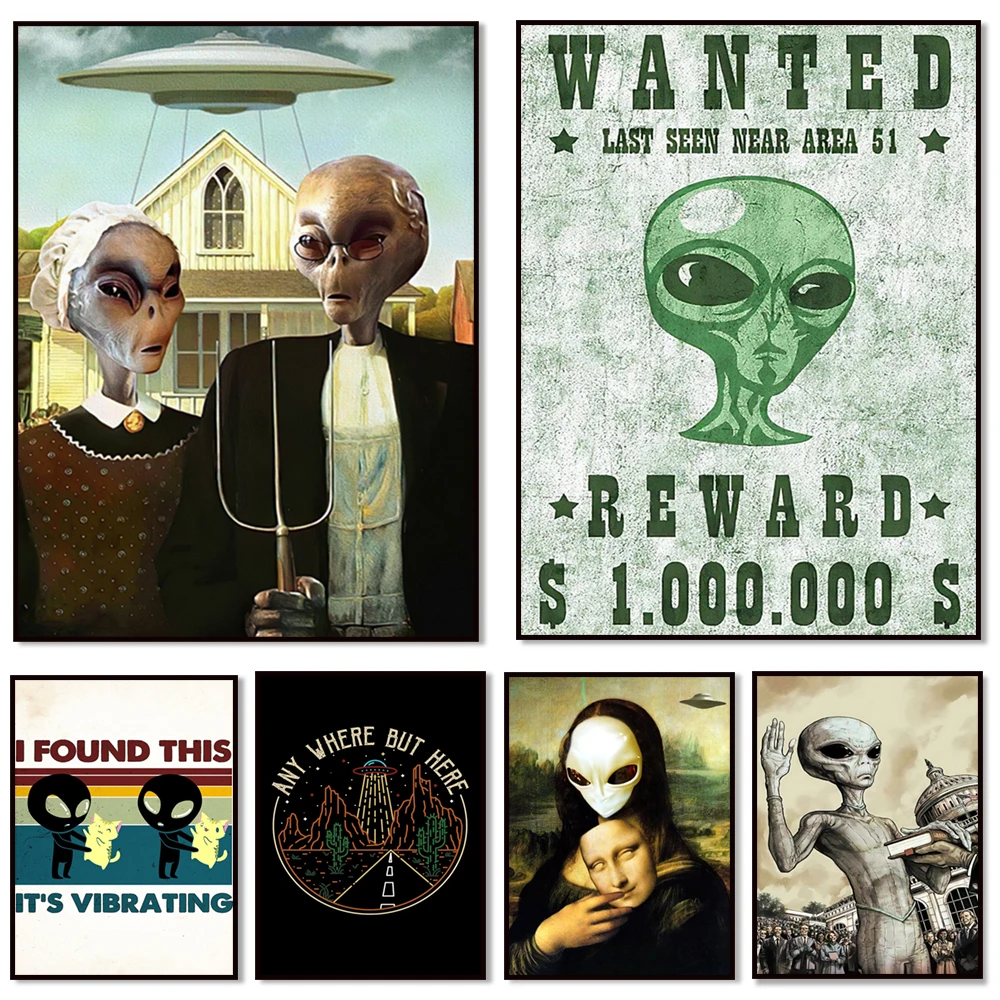 Art mural extraterrestre, art mural espace, art de l'affiche extraterrestre