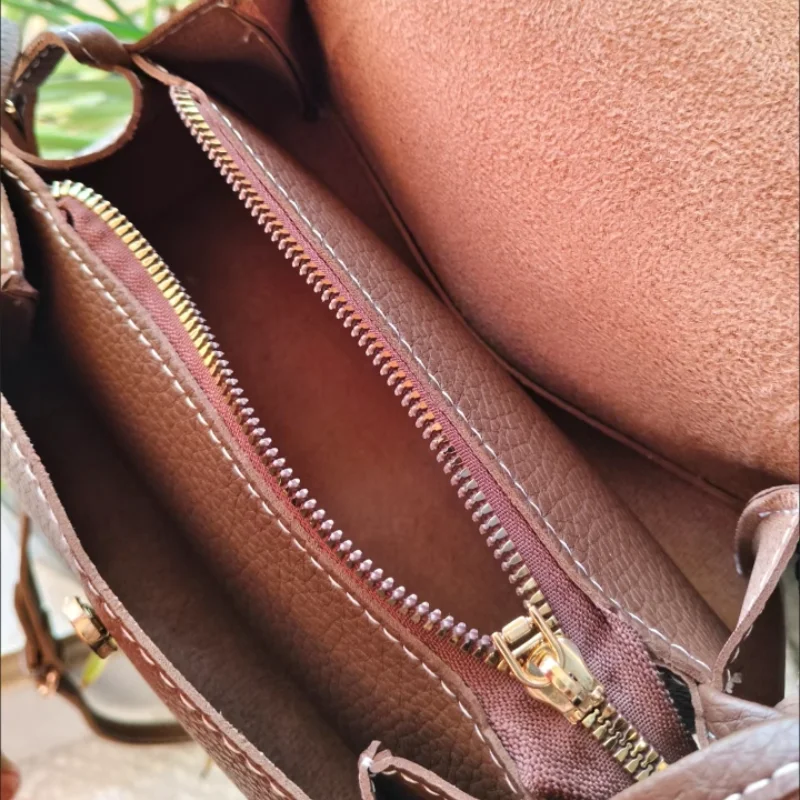 New Retro Pillow Bag Simple Solid Color Versatile Personality Single Shoulder Crossbody Bag Fashionable Niche Women's Bag