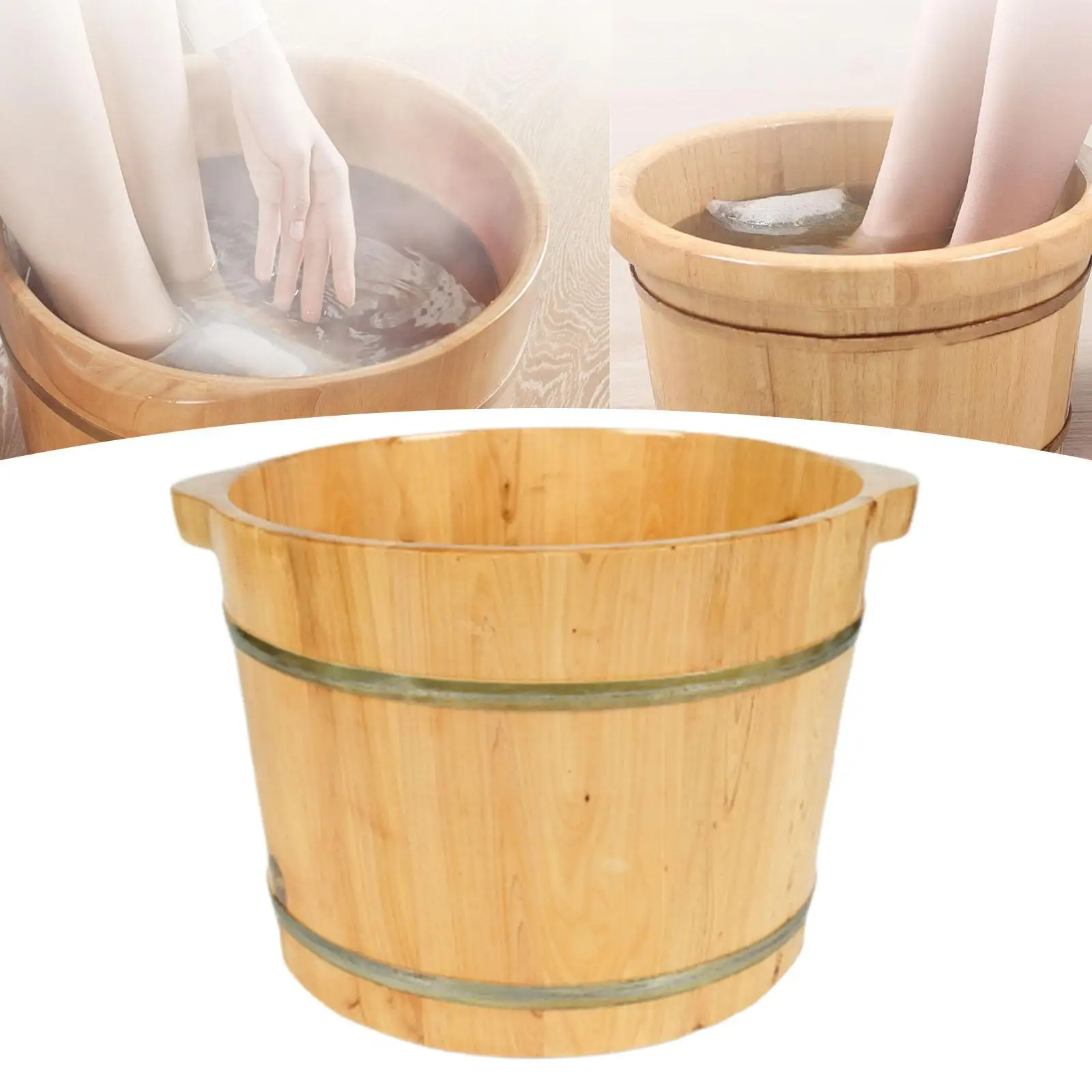 Wooden Foot Soaking Tub Wood Foot Tub Home Use Foot Bath Foot Soaking Bucket for