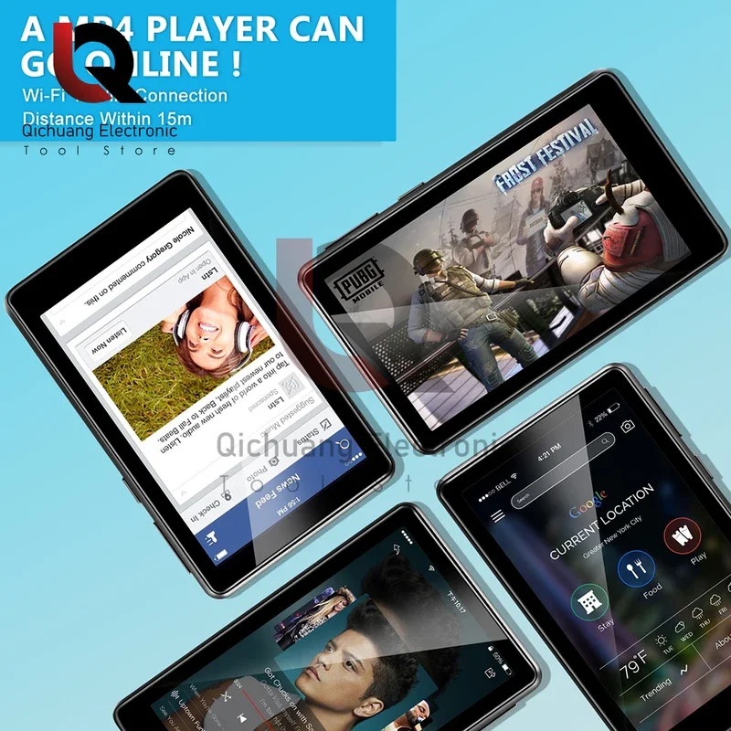 1 قطعة 4.0 بوصة M9 المحمولة واي فاي مشغل MP4 اللمس مع بلوتوث وواي فاي MP3 MP 4 مشغلات الموسيقى يدعم لغات متعددة