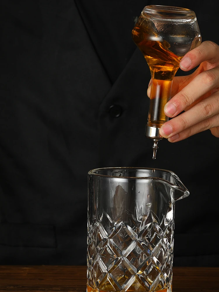 Cocktail Bitters Bottle with Stainless Steel Dasher Top, Professional Bar Accessory, Vintage Bar Tool