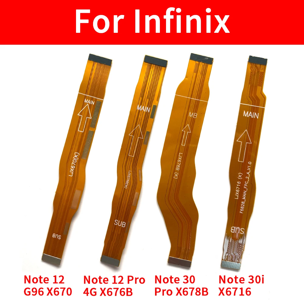 10Pcs，For Infinix Note 10 Pro 11 Pro 12 30 5G X693 X695 X697 X670 X676B Main Board Motherboard Connector Board Flex Cable