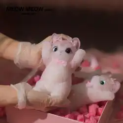 Cute Pet Handmade DIY Cute Pinch Music Raise Hand Cat Stress Relief High end Customized Style Ventilate Girl Cute Cat Orna