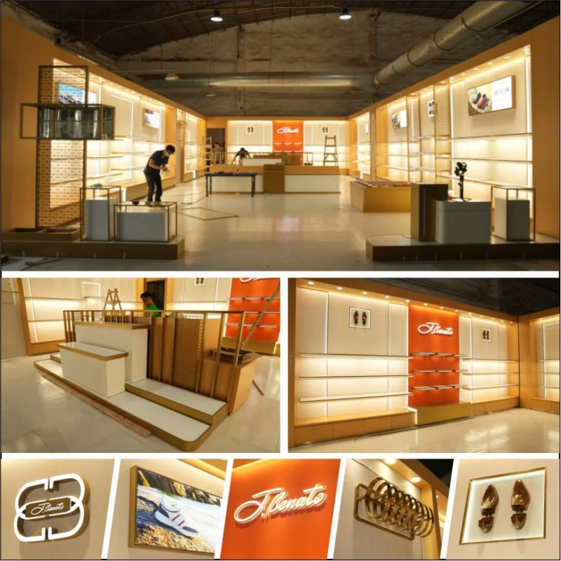 Custom. High-End Unisex Shoes Chain Whole Store Output Shelf Signboard Display Cabinet Light Box Luminous Soft Decoration