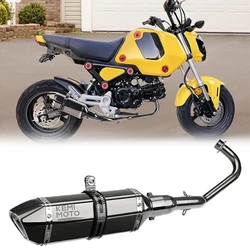 Msx125 Exhausts Pipes For Honda Grom Msx125 2013 2022 2023 Low Mount Exhaust Slip-on Muffler Baffle Motorcycle Equipments