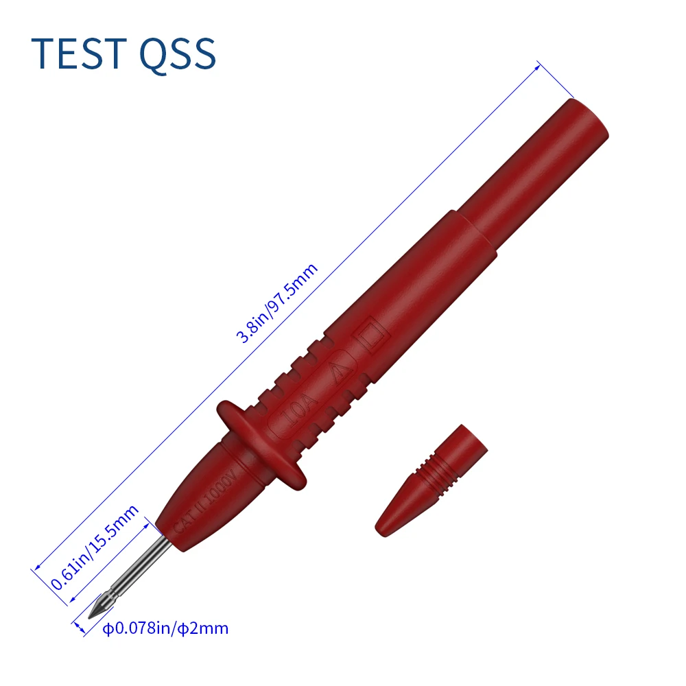 Imagem -03 - Qss-kit de Teste de Multímetro Digital Conjunto de Sonda com Clipes Jacaré Gancho de Teste Fio Flexível 23 Pcs