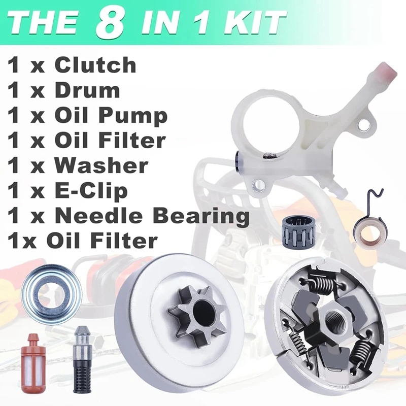 Y50A For MS271 MS291 Chainsaw Clutch Drum & Oil Pump Kit 325