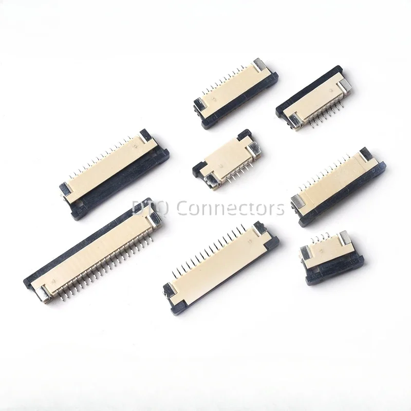 5PCS FFC FPC Connector Set 1.0mm Various Sizes 4P-30P Vertical Ribbon Flat Socket for Electronics