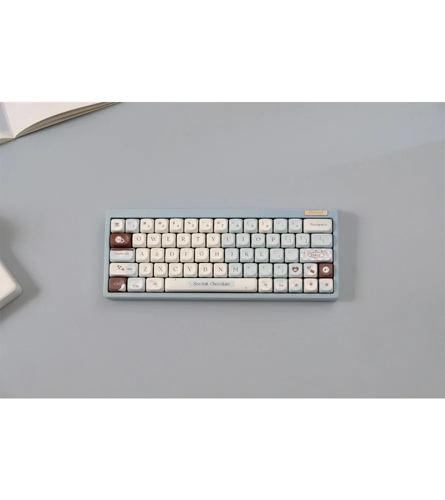 

Sea salt chocolate keycaps PBTXOA highly sublimated mechanical keyboard cap wooting