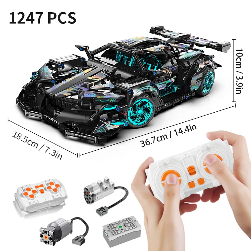 Technical Ideas Famous Racing Car Assembly Building Blocks Expert Speed Vehicle Model Bricks Moc Toys for Boys Holiday Gifts